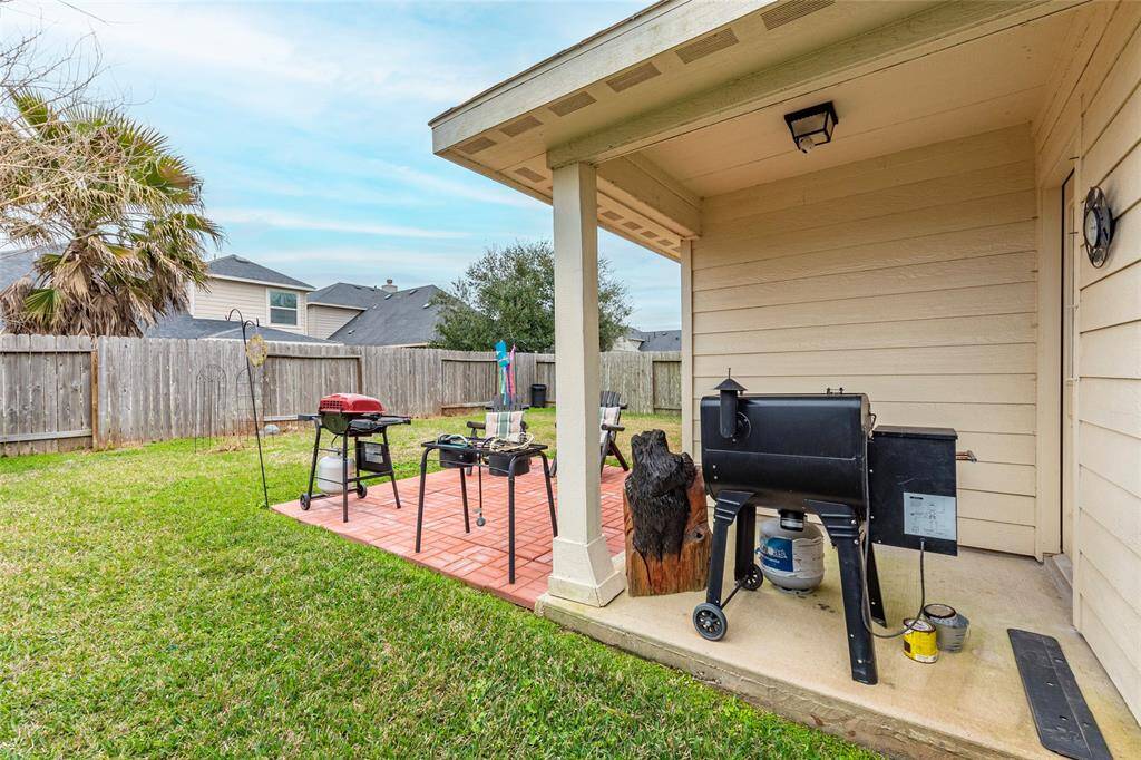 Back covered patio.
