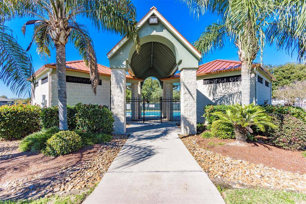 Entrance to the community pool.