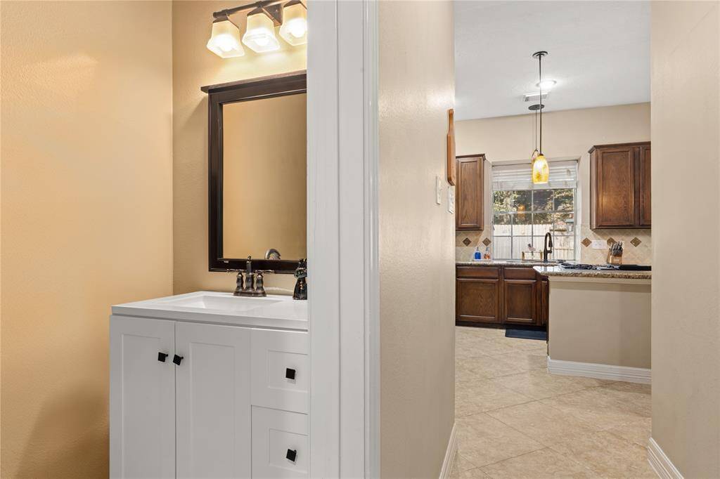 Half bath on the first floor.