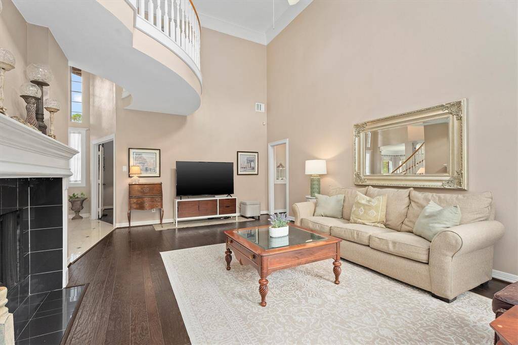 Step through the door on the right to discover your spacious and serene primary bedroom retreat.