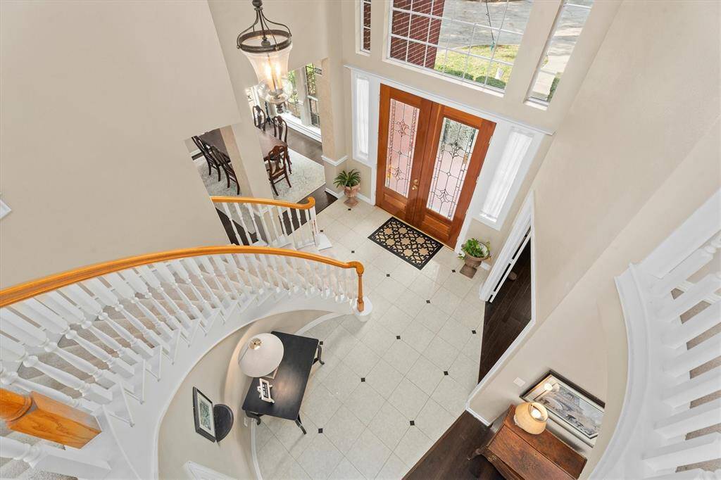 Enjoy the expansive view from the elegant second-story overlook.