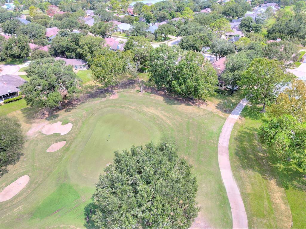 aerial view of golf course