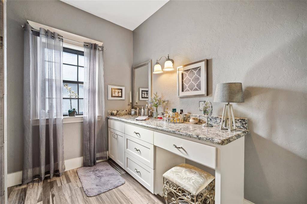 With a vanity area, there's plenty of counterspace!