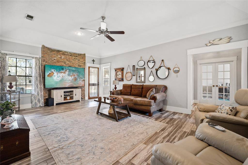 This living room is spacious and well appointed!