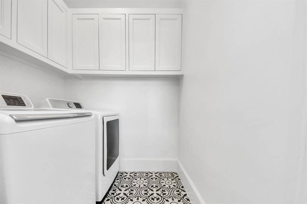 A perfect blend of functionality and comfort. Capture the essence of easy living with a first-floor laundry room, thoughtfully equipped with shelving for effortless organization. Both electric and gas connections available.