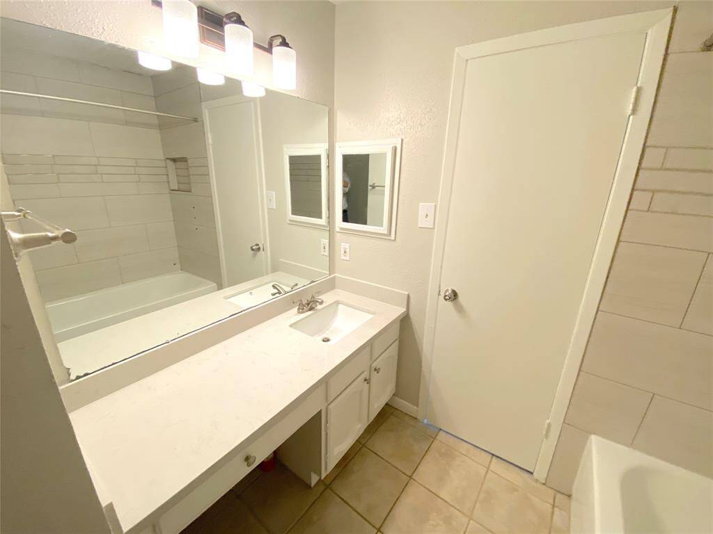 Updated Hall bath with vanity
