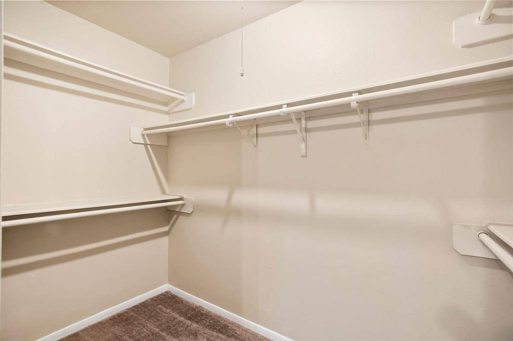 Plenty of storage space in the primary closet