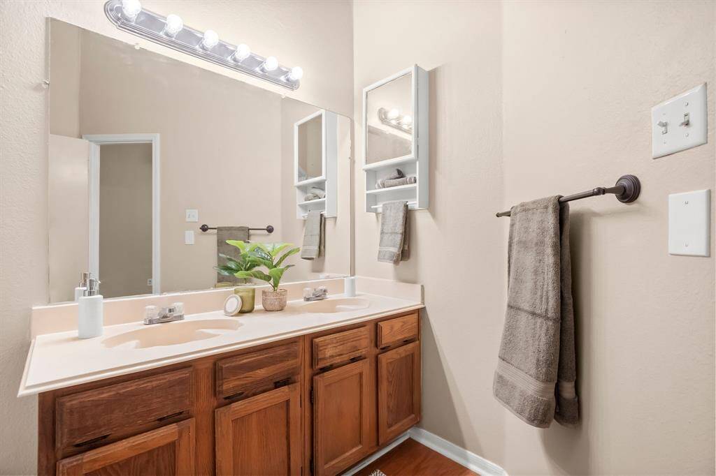 Plenty of storage in the spacious bathroom