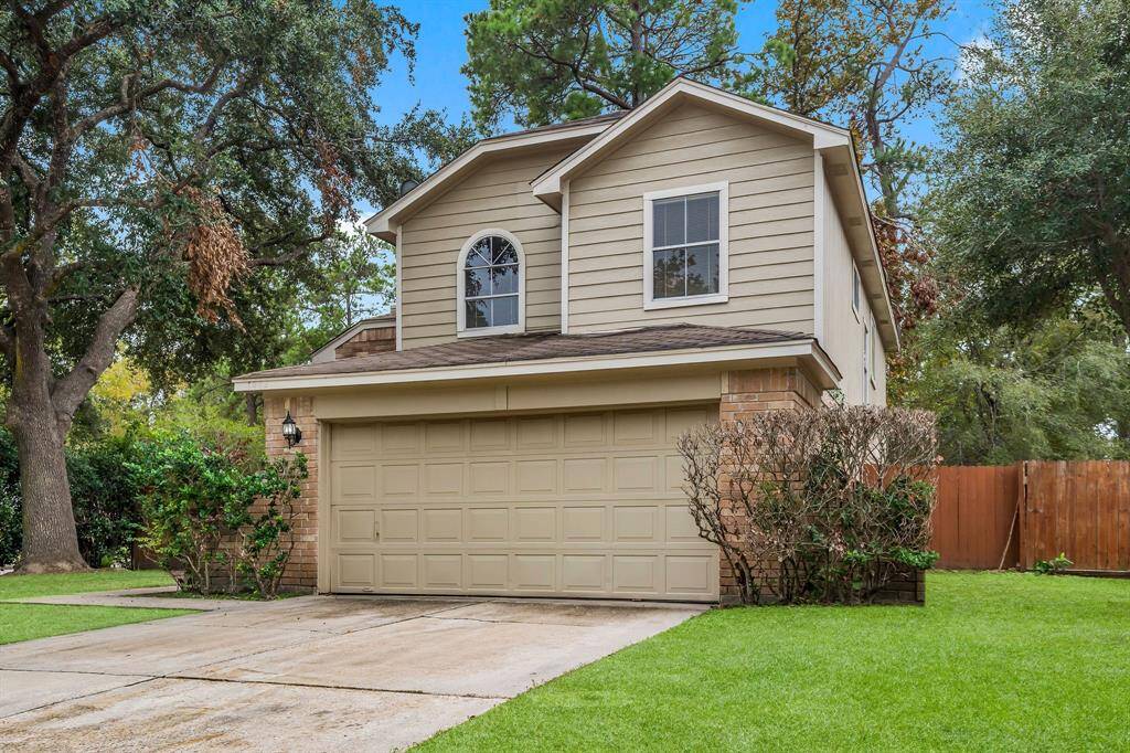 Two-car garage with plentiful parking