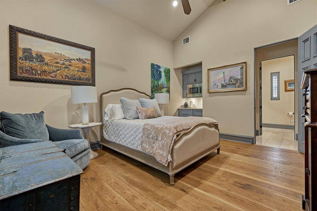 4th bedroom is the  casita, with refreshment nook, full bath, and laundry.