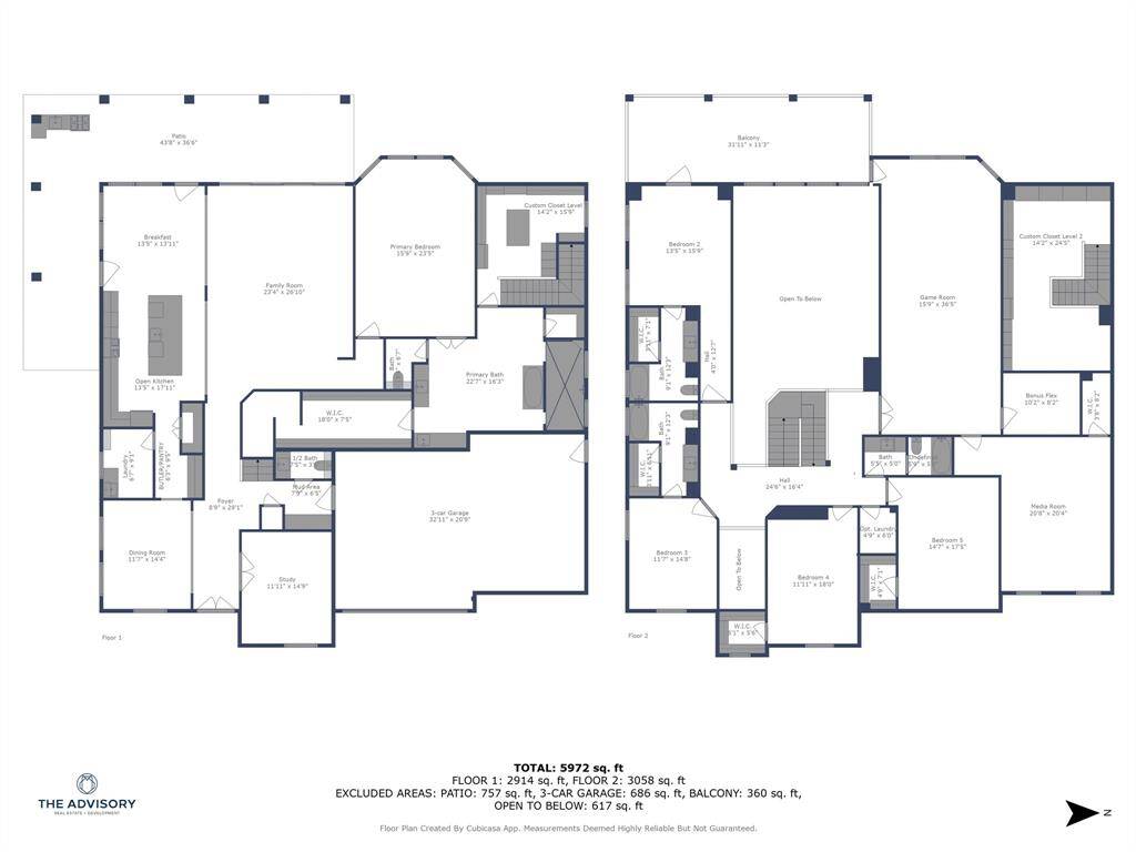 Here we see the floor plan for the main home, both downstairs and upstairs!