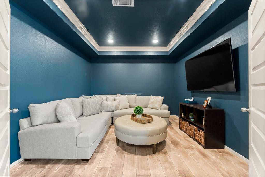 This space creates a perfect setting for relaxation and entertainment.