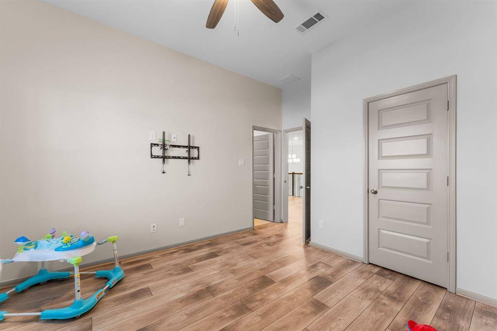 One of three upstairs bedrooms, complete with a private bathroom.