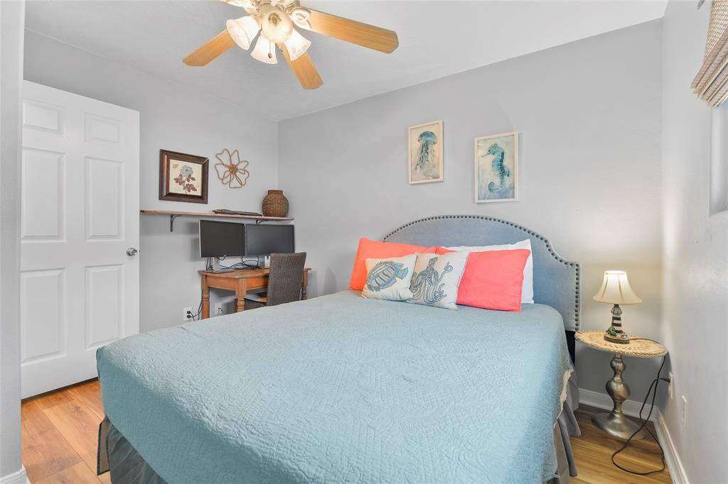 The first of two secondary bedrooms.