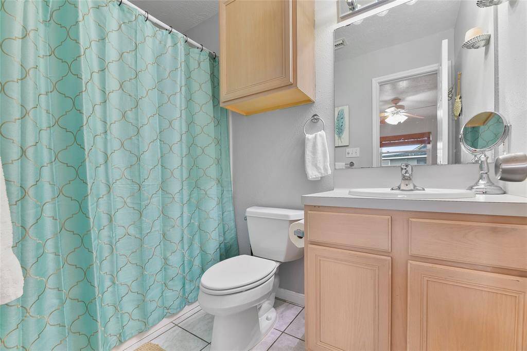 You have your own primary bath featrung a tub/shower combination.
