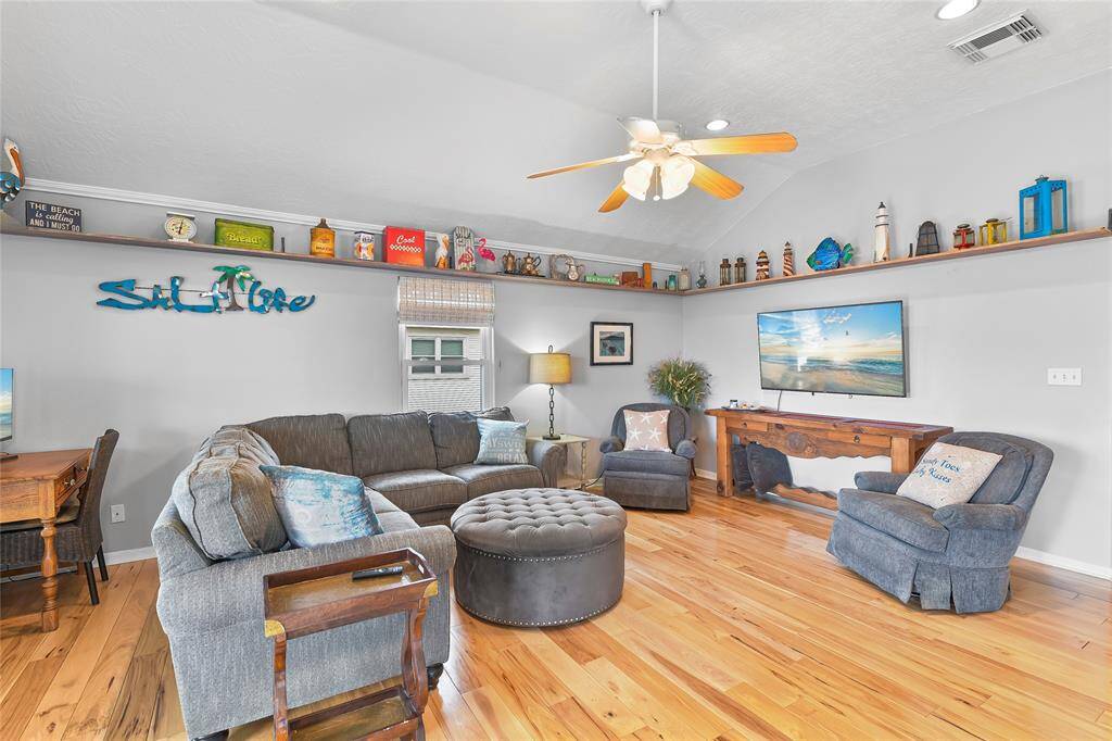 The living room is light and bright.
