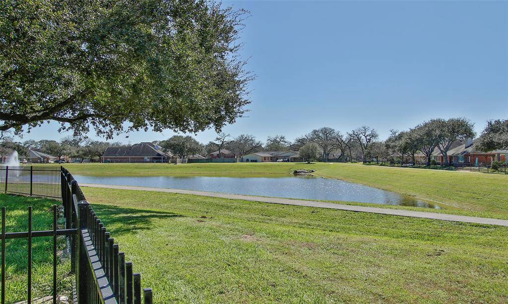 View of the lake and walking trails.