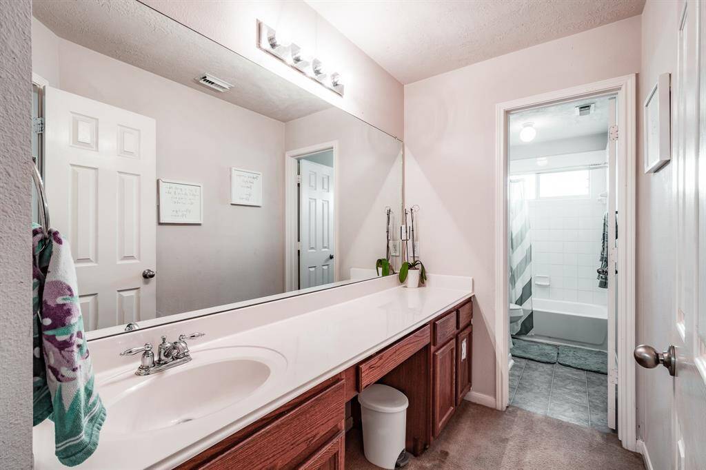 Secondary bathroom with vanity