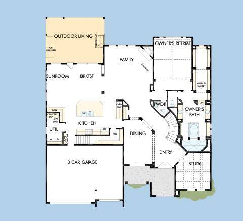 1st Floor Plan *Pool bathroom not shown*
