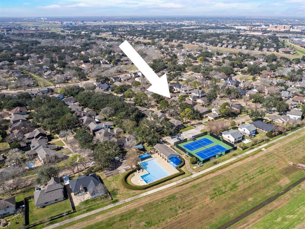 Just down the street from park, Tennis and walking trails