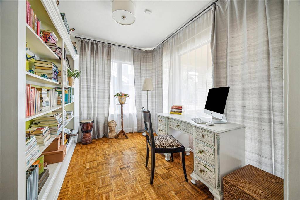 Library/study approximately 10' x 9' is perfect for your work from home office.