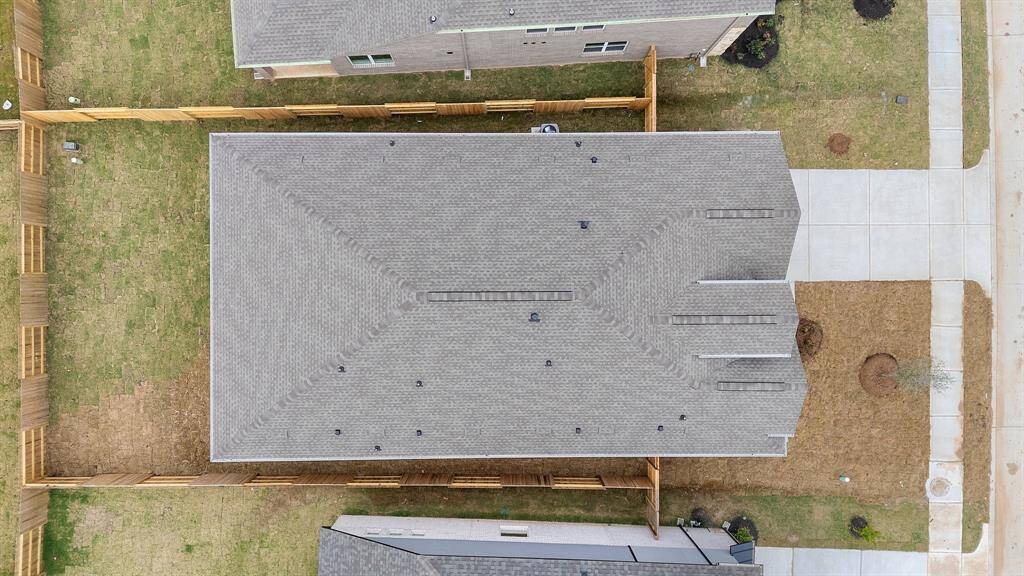 This aerial view of your home shows the amazing view of your lot.