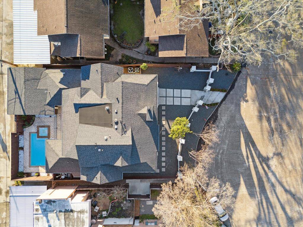 Take another look from above! The pool, spa, and spacious patio create the perfect outdoor retreat, while the private cul-de-sac location and gated entry offer both privacy and convenience.