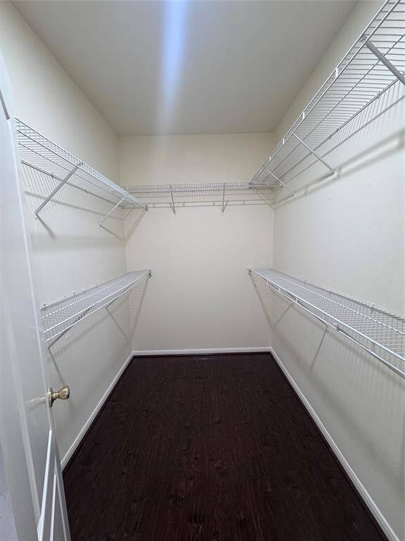 Spacious walk-in closet
