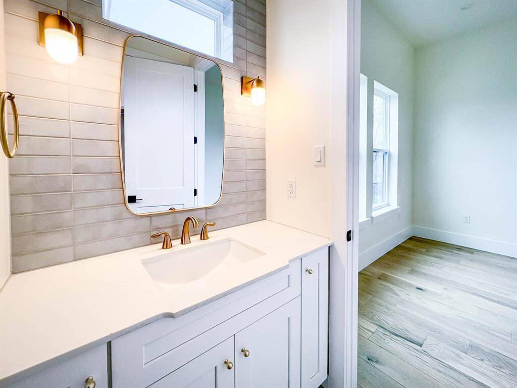 Vanity on second floor