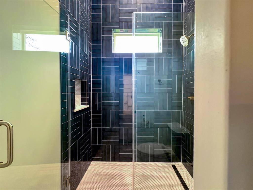 Standing shower on second floor