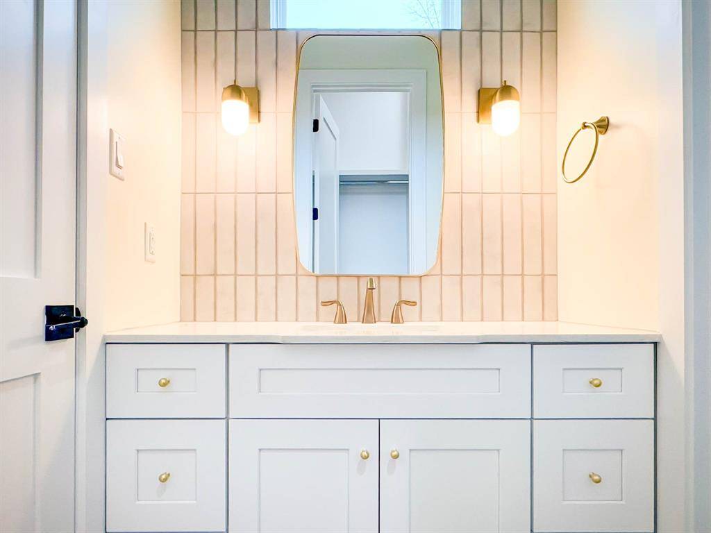 Vanity on second floor