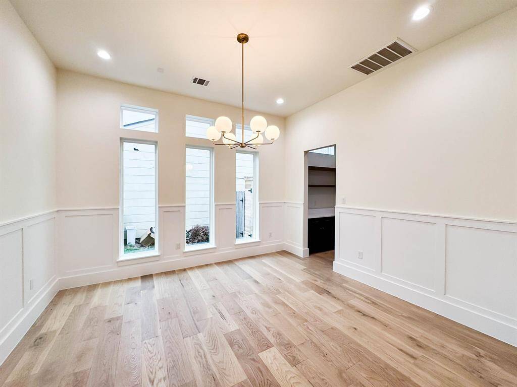 Dining area with panel