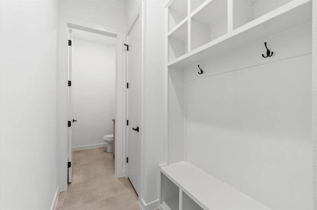 Powder room on first floor
