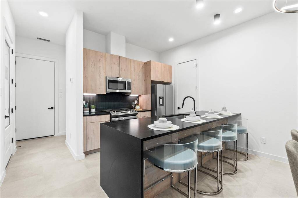 First floor kitchen and living area