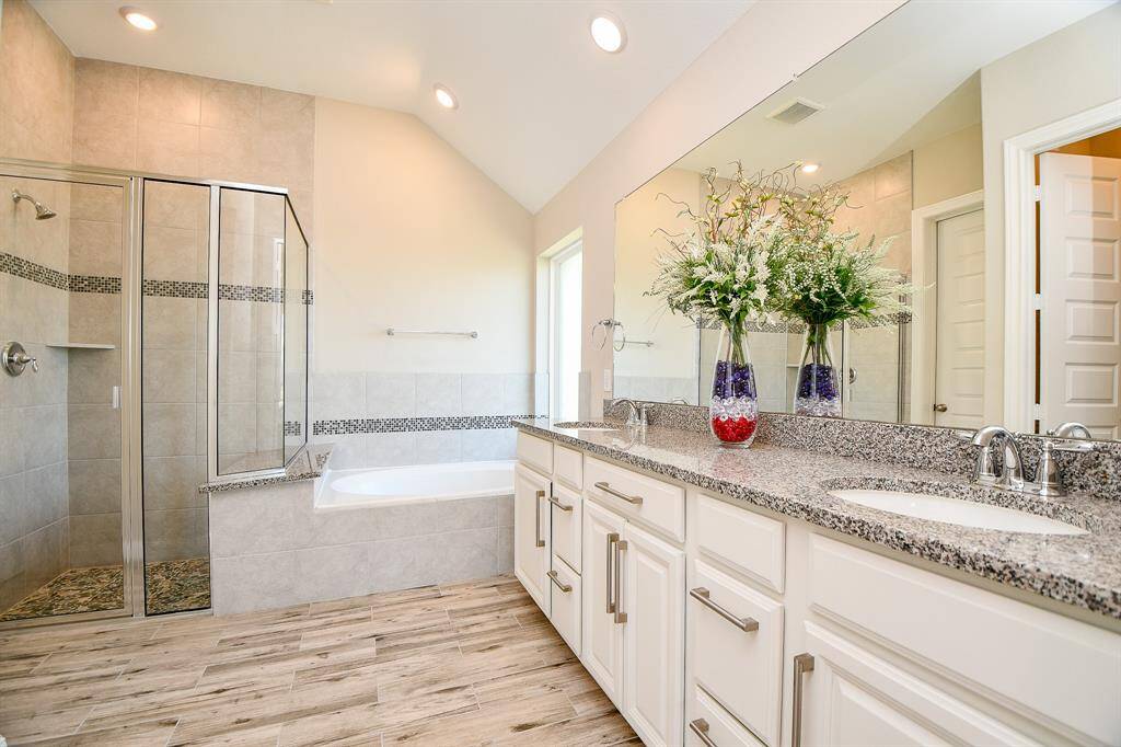 Primary bath with tub and separate shower