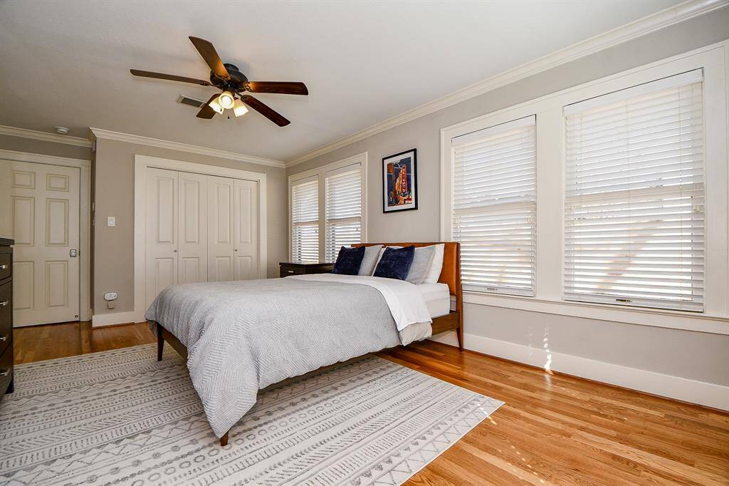 Closet space is behind the double doors.