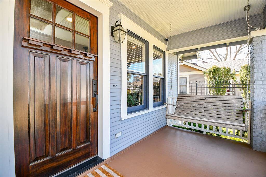 The perfect place to relax on a porch swing.