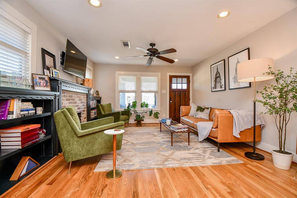 There are beautiful hardwood floors throughout the house. The house is filled with an abundance of natural light.