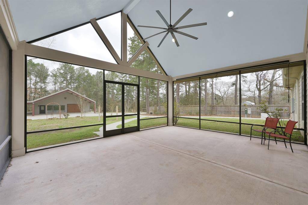 Screened back porch