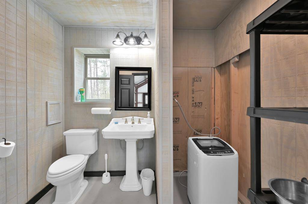 Half bath in shop