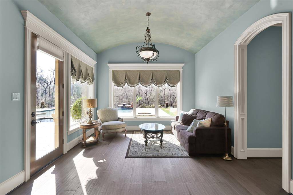 Access to the backyard oasis offers full privacy and convenience.