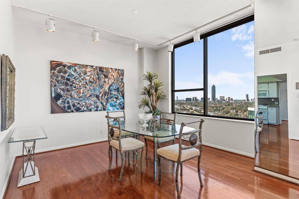 Spacious dining room.