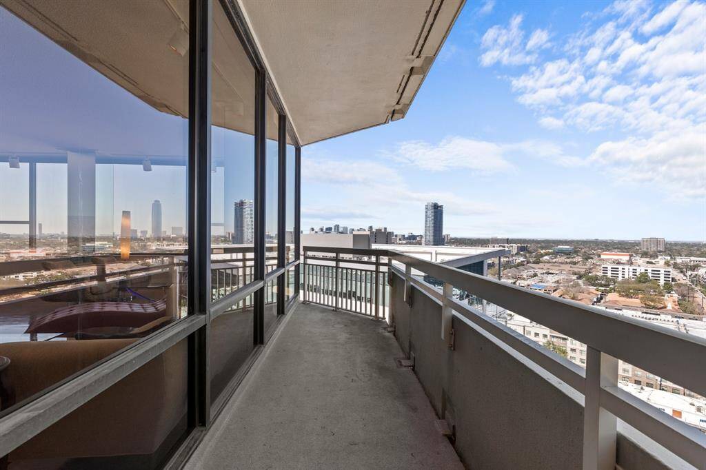 Large private balcony.