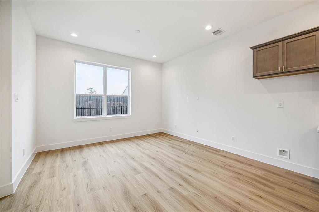 Natural light floods in the open concept living area.