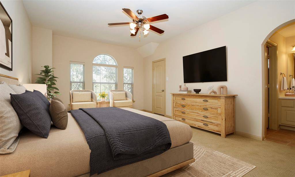 Secondary bedroom on second floor with private bath
