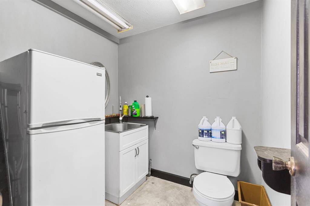 Shop half bath.