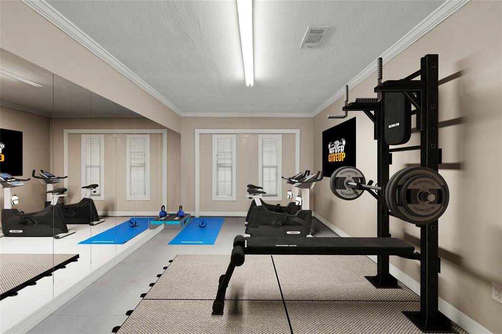 Extra room Virtually Staged as a GYM