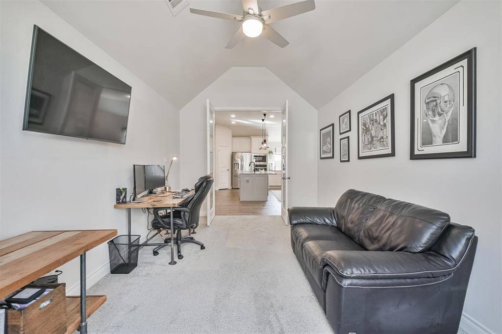 Gameroom/study is private, but can be open to the main living areas, as well, to provide even more generous space.