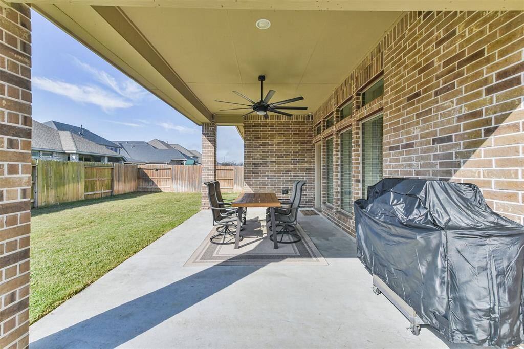 Extended covered porch
