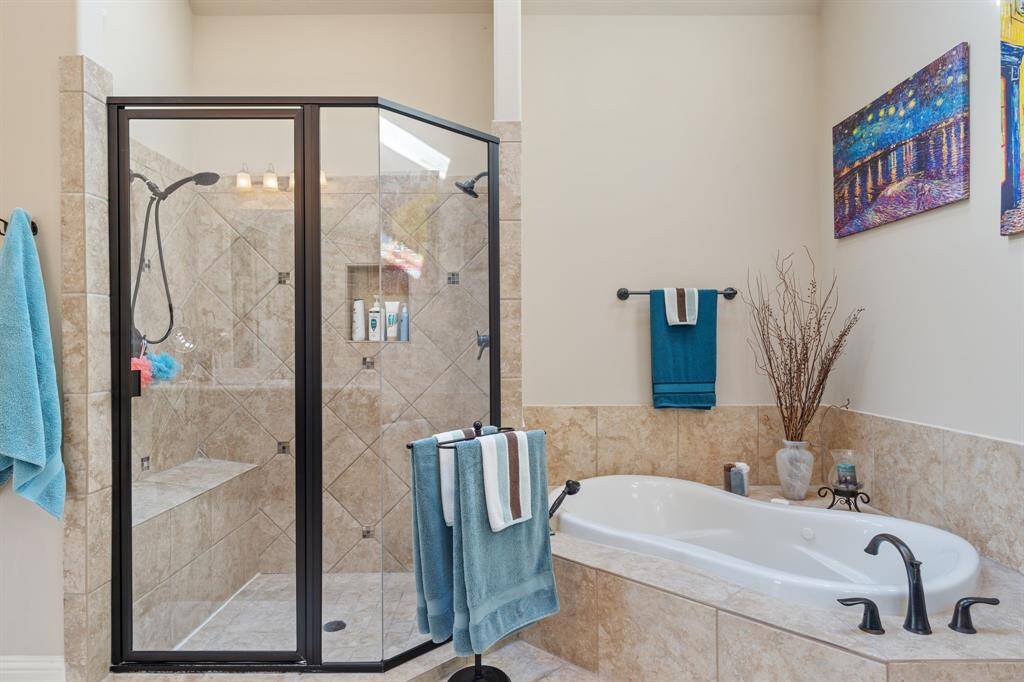 CUSTOM shower and built-in BATHTUB